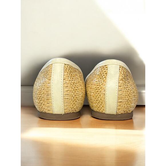 Tory Burch Reva Raffia Straw Ballet Flats – Size 7 M - Picture 4 of 7